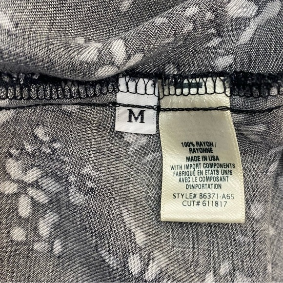 NWT Bella Dahl Maxi Shirt Dress in Black Tula Floral Size Medium - Picture 8 of 10